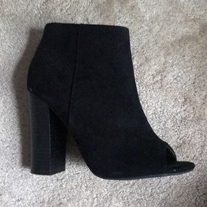 Open toe Bamboo Black booties size 5.5
